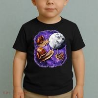 Yearning Snails In Space Moon Toddler T-Shirt thumb 2