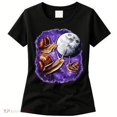 Yearning Snails In Space Moon Women's T-Shirt