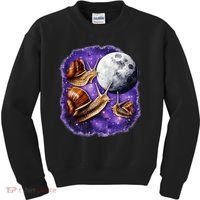 Yearning Snails In Space Moon Kids Sweatshirt thumb 0