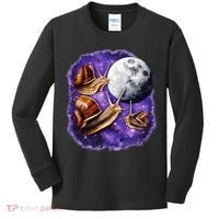 Yearning Snails In Space Moon Kids Long Sleeve Shirt thumb 0