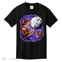 Yearning Snails In Space Moon Kids T-Shirt thumb 0