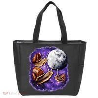 Yearning Snails In Space Moon Tote Bag thumb 0