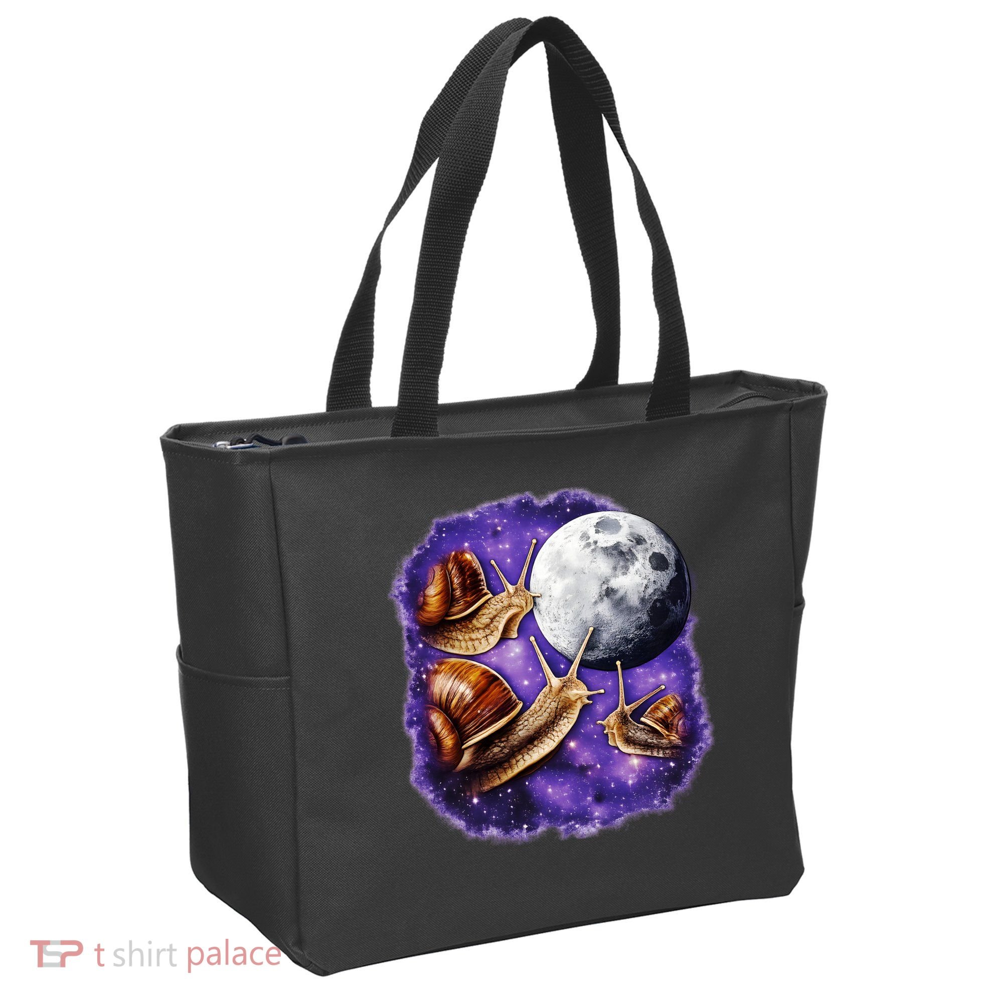 Yearning Snails In Space Moon Tote Bag