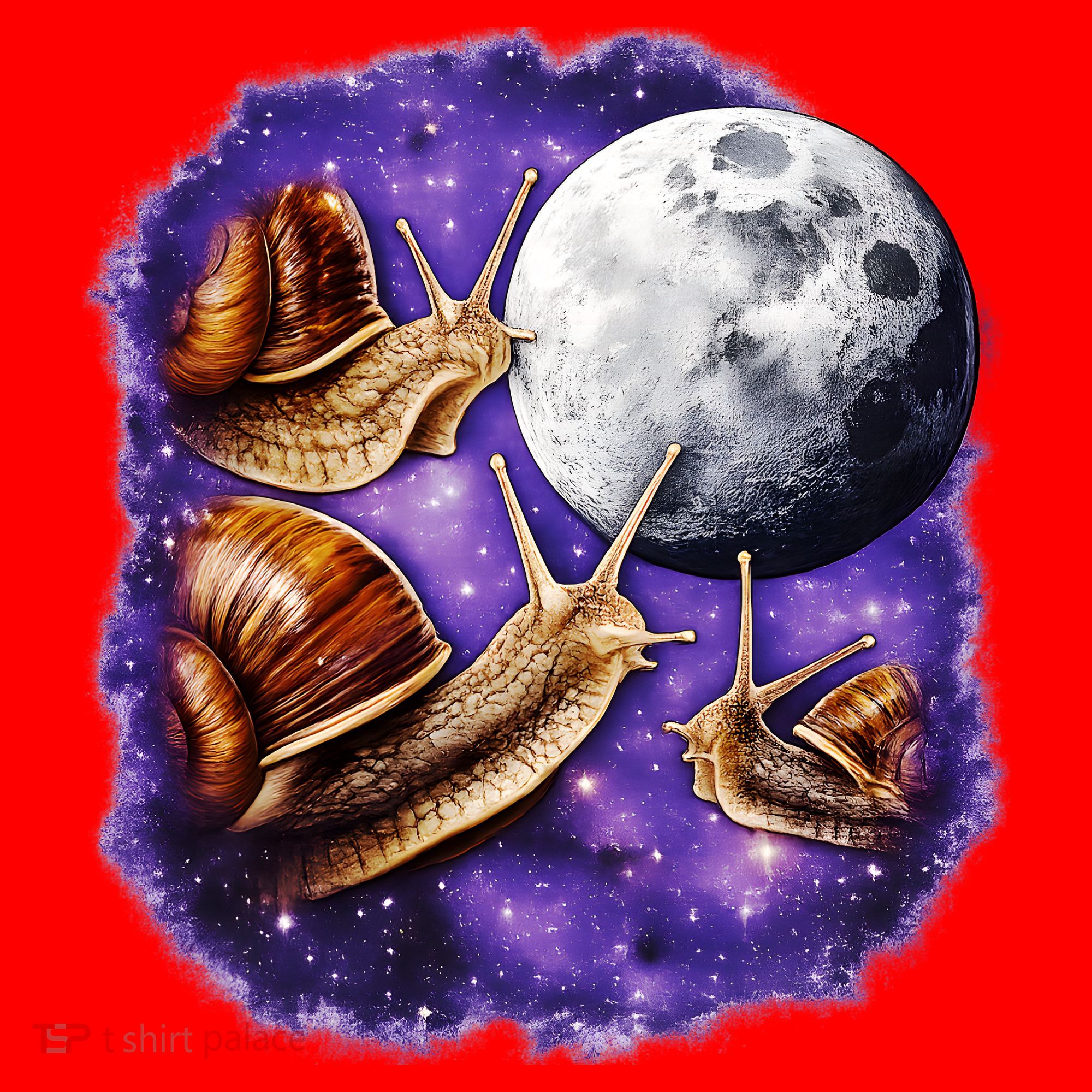 Yearning Snails In Space Moon Santa Hat