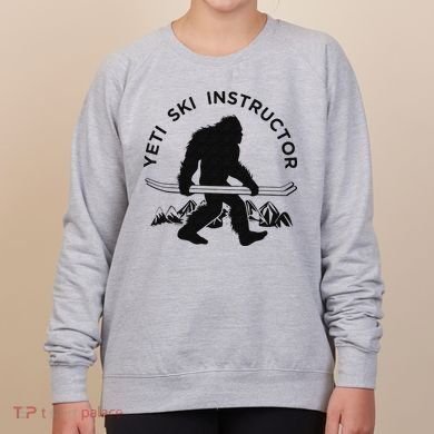 Yeti Ski Instructor Mountain Ape Snowman Skiin Women's Sweatshirt