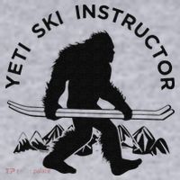 Yeti Ski Instructor Mountain Ape Snowman Skiin Women's Sweatshirt thumb 2