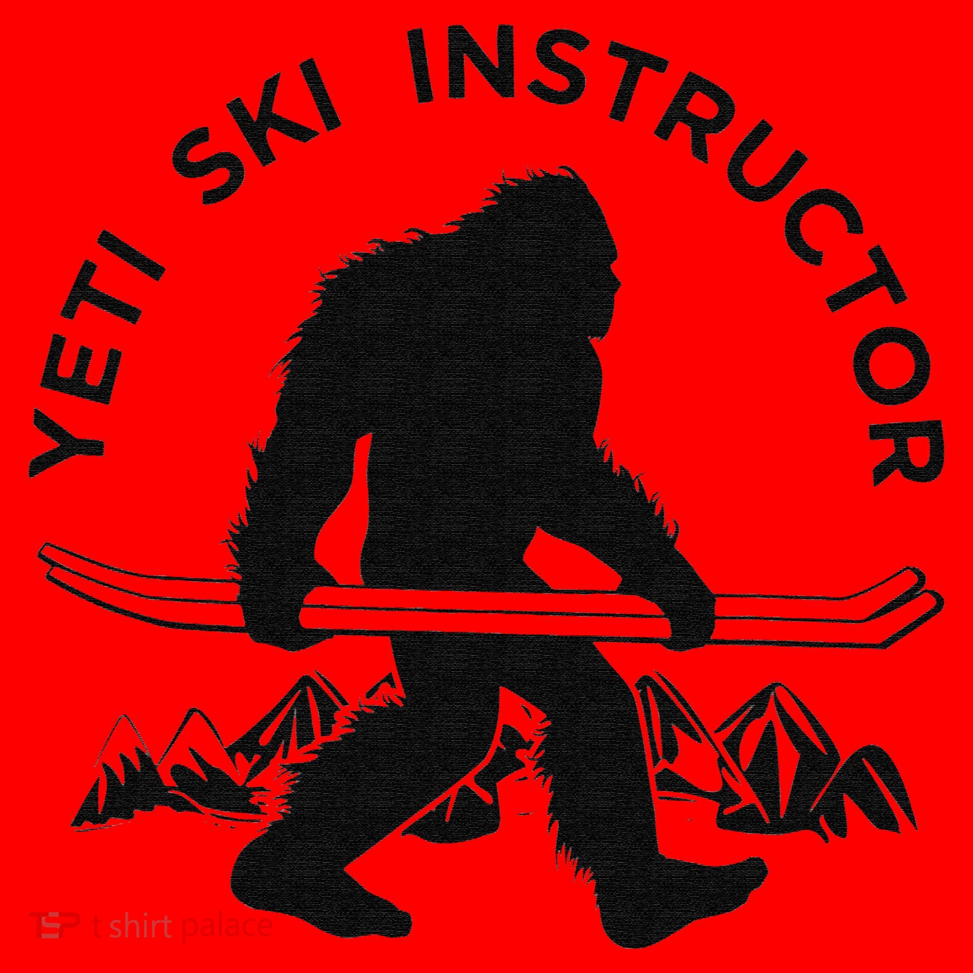 Yeti Ski Instructor Mountain Ape Snowman Skiin Santa Hat