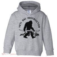 Yeti Ski Instructor Mountain Ape Snowman Skiin Toddler Hoodie thumb 0