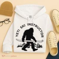 Yeti Ski Instructor Mountain Ape Snowman Skiin Hoodie thumb 4