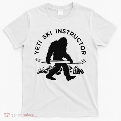 Yeti Ski Instructor Mountain Ape Snowman Skiin T-Shirt