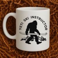 Yeti Ski Instructor Mountain Ape Snowman Skiin Coffee Mug thumb 2