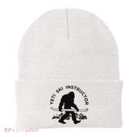 Yeti Ski Instructor Mountain Ape Snowman Skiin Beanie thumb 0