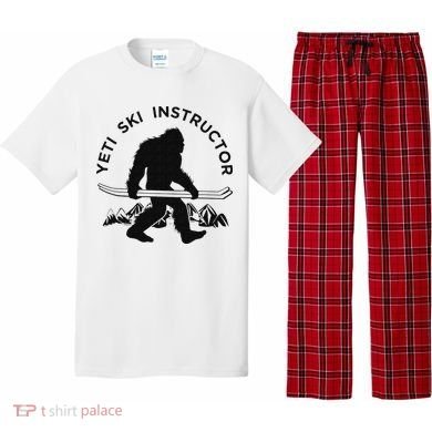 Yeti Ski Instructor Mountain Ape Snowman Skiin Pajama Set