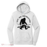 Yeti Ski Instructor Mountain Ape Snowman Skiin Women's Hoodie thumb 0
