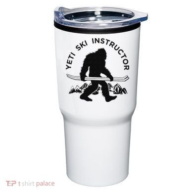 Yeti Ski Instructor Mountain Ape Snowman Skiin Tumbler
