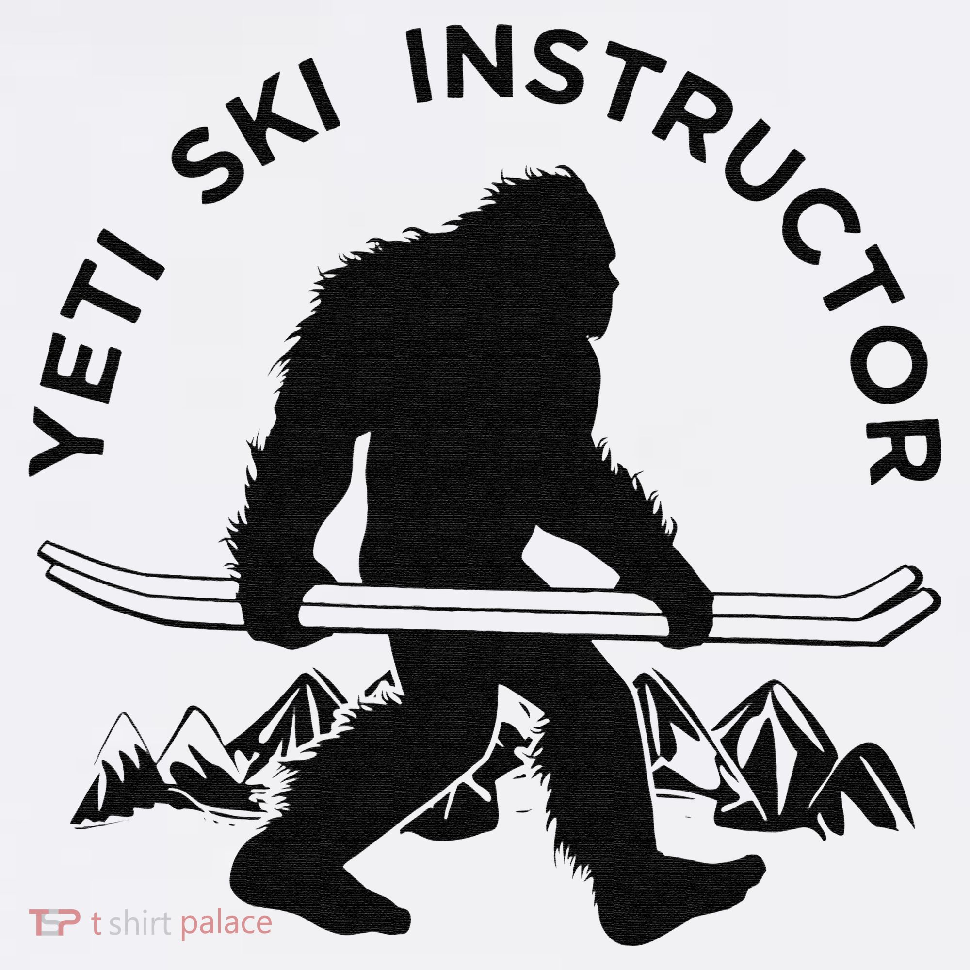 Yeti Ski Instructor Mountain Ape Snowman Skiin Mousepad