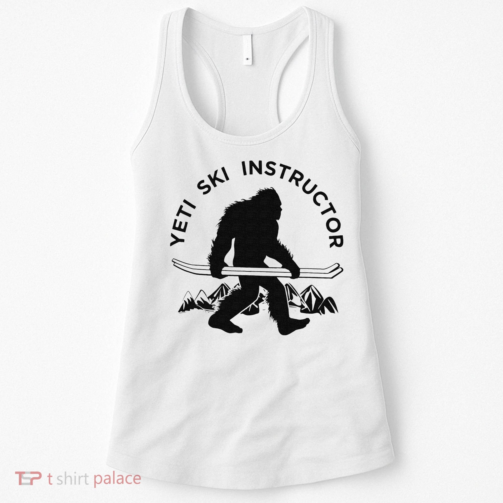Yeti Ski Instructor Mountain Ape Snowman Skiin Women's Tank Top