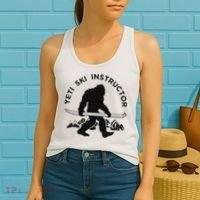 Yeti Ski Instructor Mountain Ape Snowman Skiin Women's Tank Top thumb 2