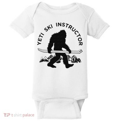 Yeti Ski Instructor Mountain Ape Snowman Skiin Baby Bodysuit
