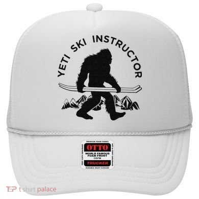 Yeti Ski Instructor Mountain Ape Snowman Skiin Hat