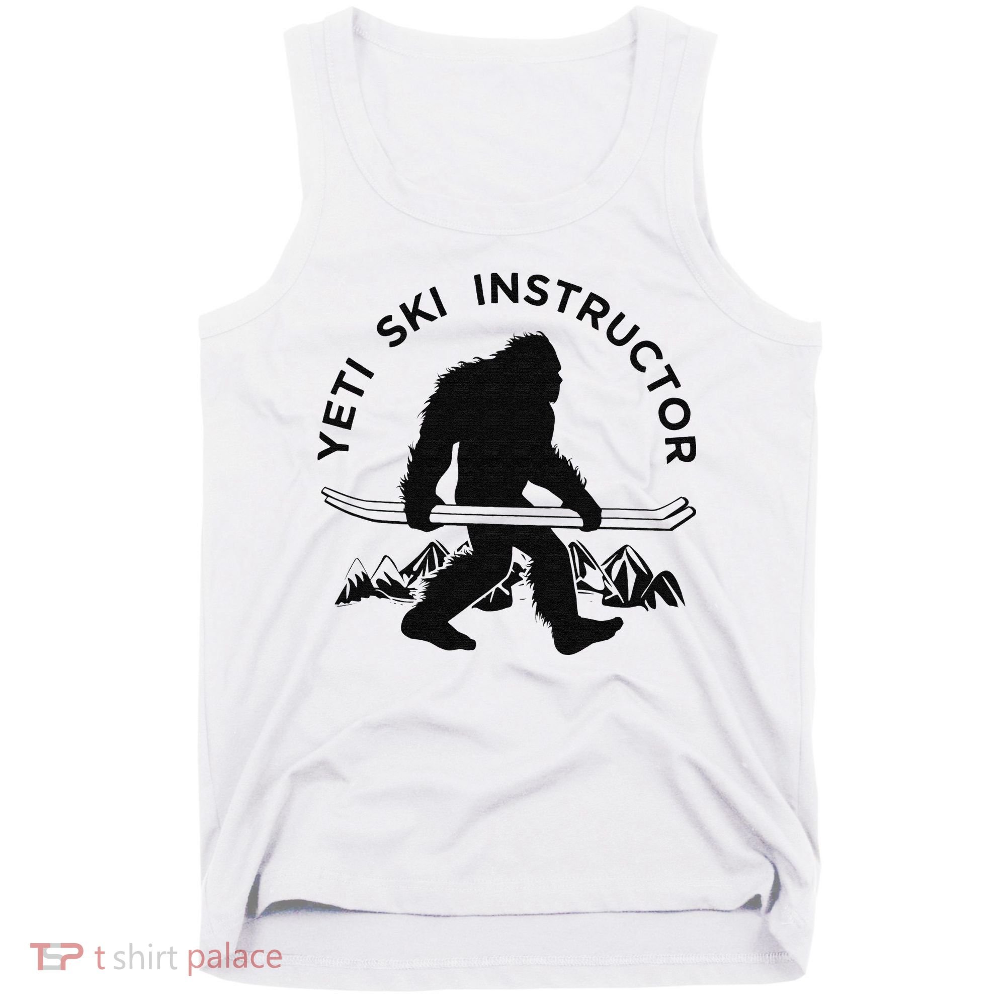 Yeti Ski Instructor Mountain Ape Snowman Skiin Tank Top