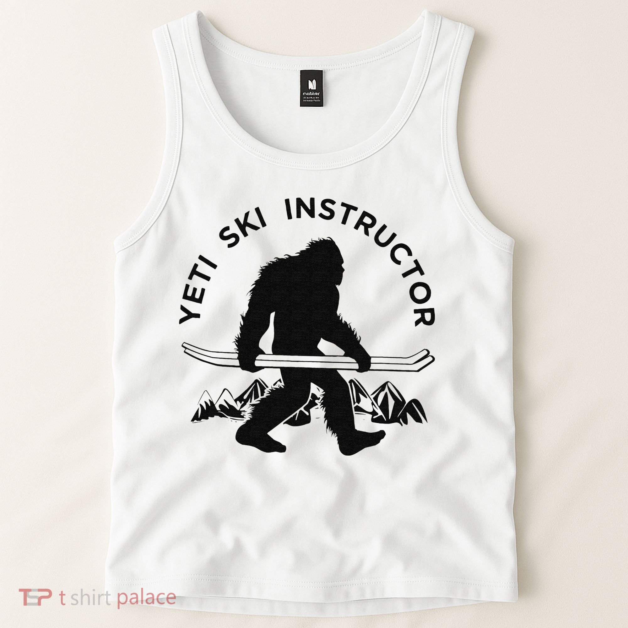 Yeti Ski Instructor Mountain Ape Snowman Skiin Tank Top