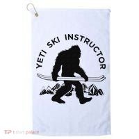 Yeti Ski Instructor Mountain Ape Snowman Skiin Golf Towel thumb 0
