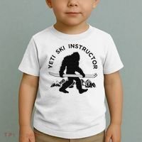 Yeti Ski Instructor Mountain Ape Snowman Skiin Toddler T-Shirt thumb 2