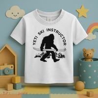 Yeti Ski Instructor Mountain Ape Snowman Skiin Toddler T-Shirt thumb 3