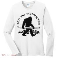 Yeti Ski Instructor Mountain Ape Snowman Skiin Women's Long Sleeve Shirt thumb 0