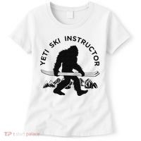 Yeti Ski Instructor Mountain Ape Snowman Skiin Women's T-Shirt thumb 0