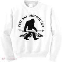 Yeti Ski Instructor Mountain Ape Snowman Skiin Kids Sweatshirt thumb 0