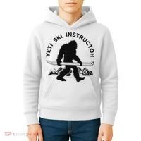 Yeti Ski Instructor Mountain Ape Snowman Skiin Kids Hoodie thumb 4