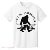 Yeti Ski Instructor Mountain Ape Snowman Skiin Kids T-Shirt thumb 0