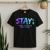 Your Story Is Not Over Stay Suicide Prevention Awareness T-Shirt thumb 2