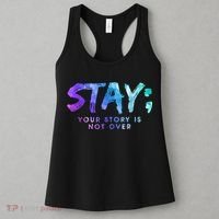 Your Story Is Not Over Stay Suicide Prevention Awareness Women's Tank Top thumb 3
