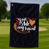 You Stole My Heart Golf Towel thumb 1