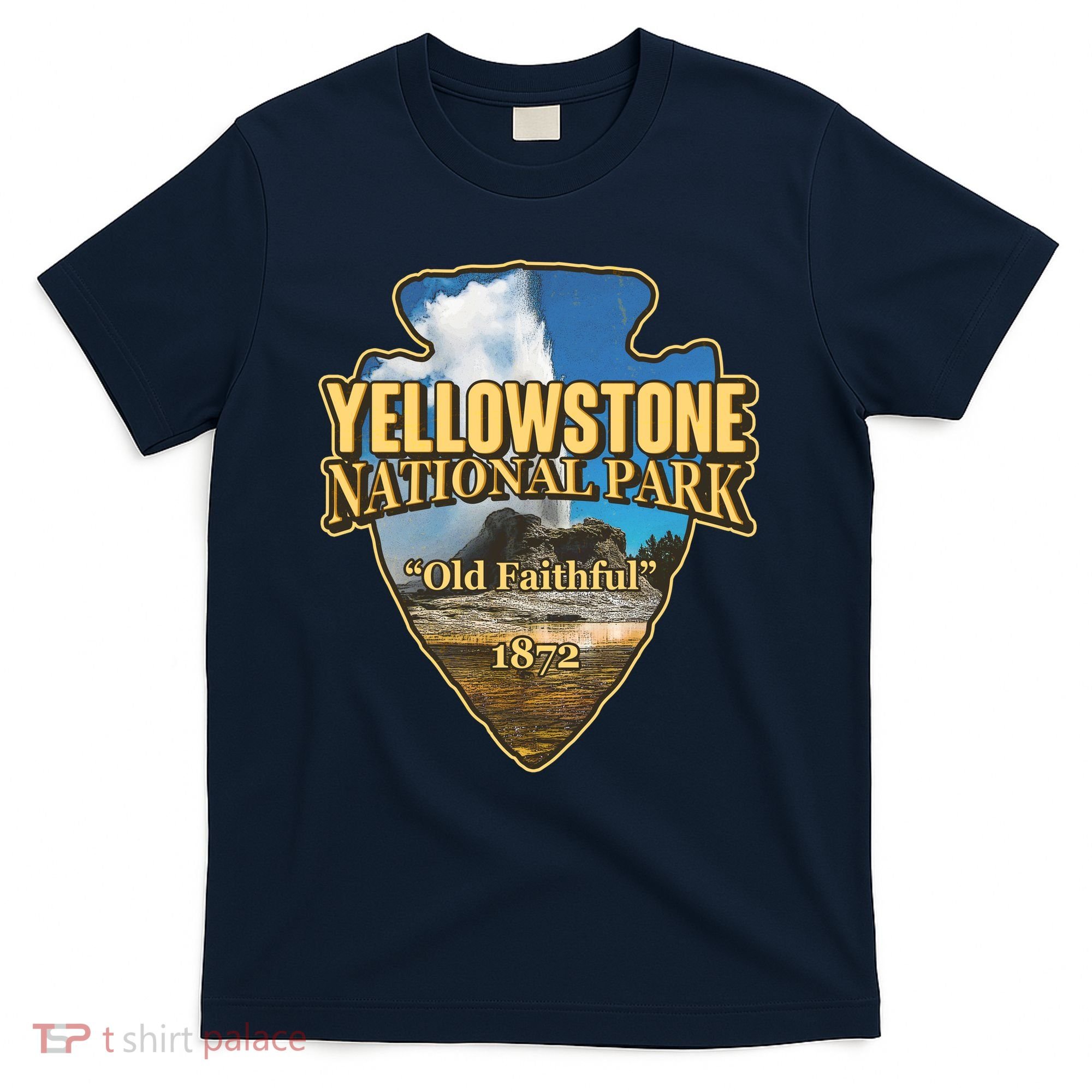 Yellow Stone National Park Old Faithful 1872 Arrow Head T-Shirt