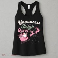 Yaaasss Sleigh Queen Sleigh Girl Matching Christmas Pajamas Women's Tank Top thumb 3