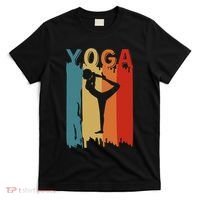 Yoga Silhouette Retro Vintage Mind Body And Soul T-Shirt thumb 0