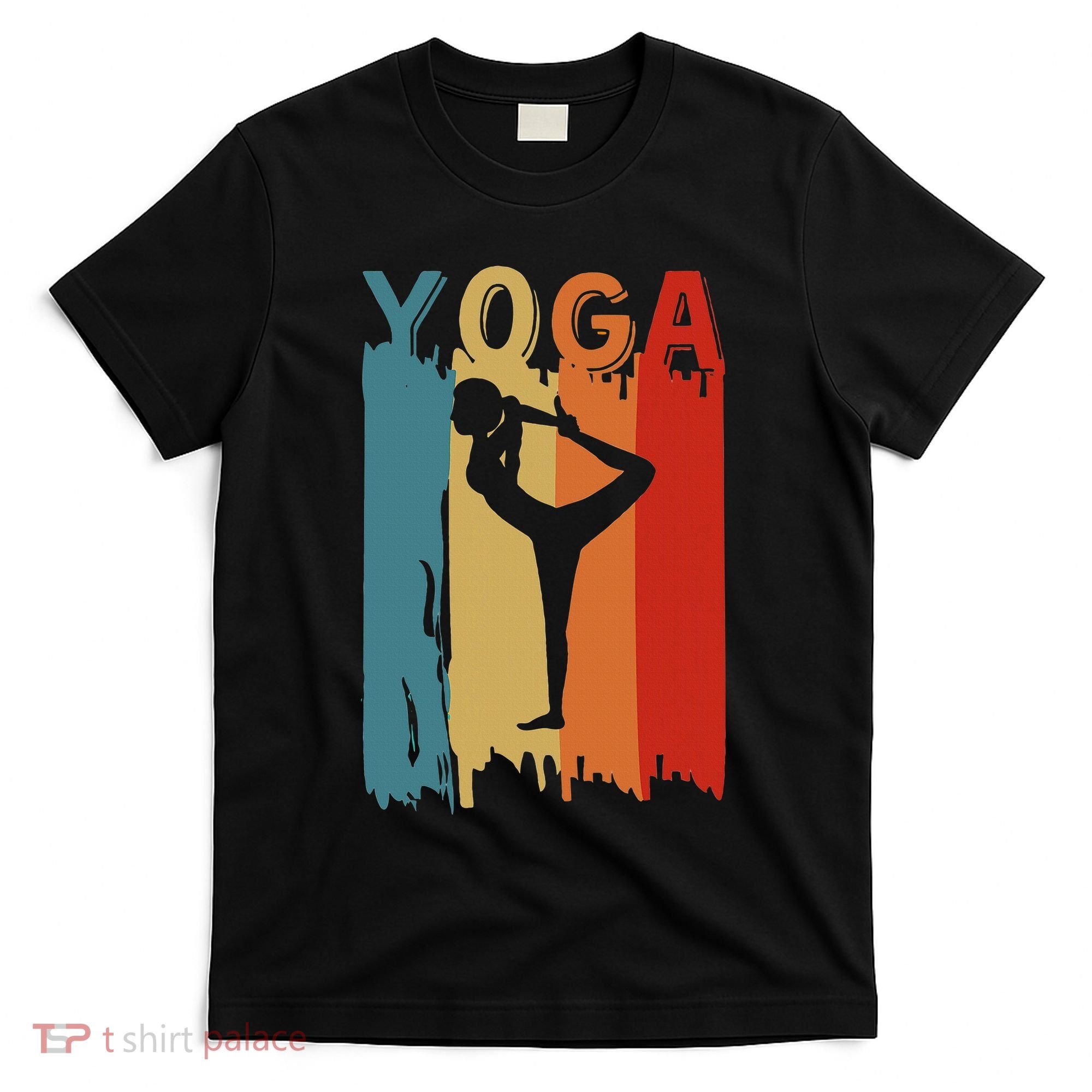 Yoga Silhouette Retro Vintage Mind Body And Soul T-Shirt