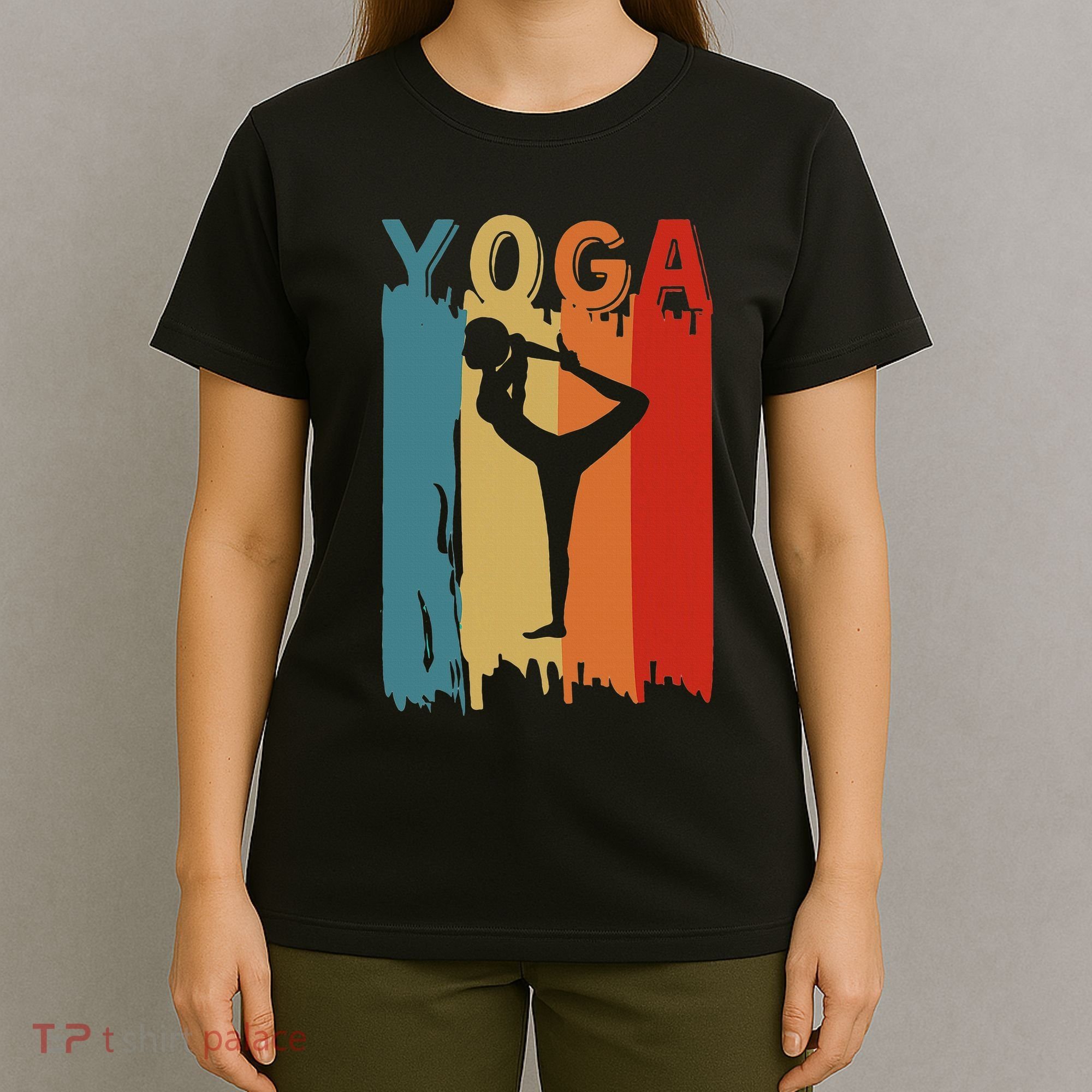 Yoga Silhouette Retro Vintage Mind Body And Soul T-Shirt