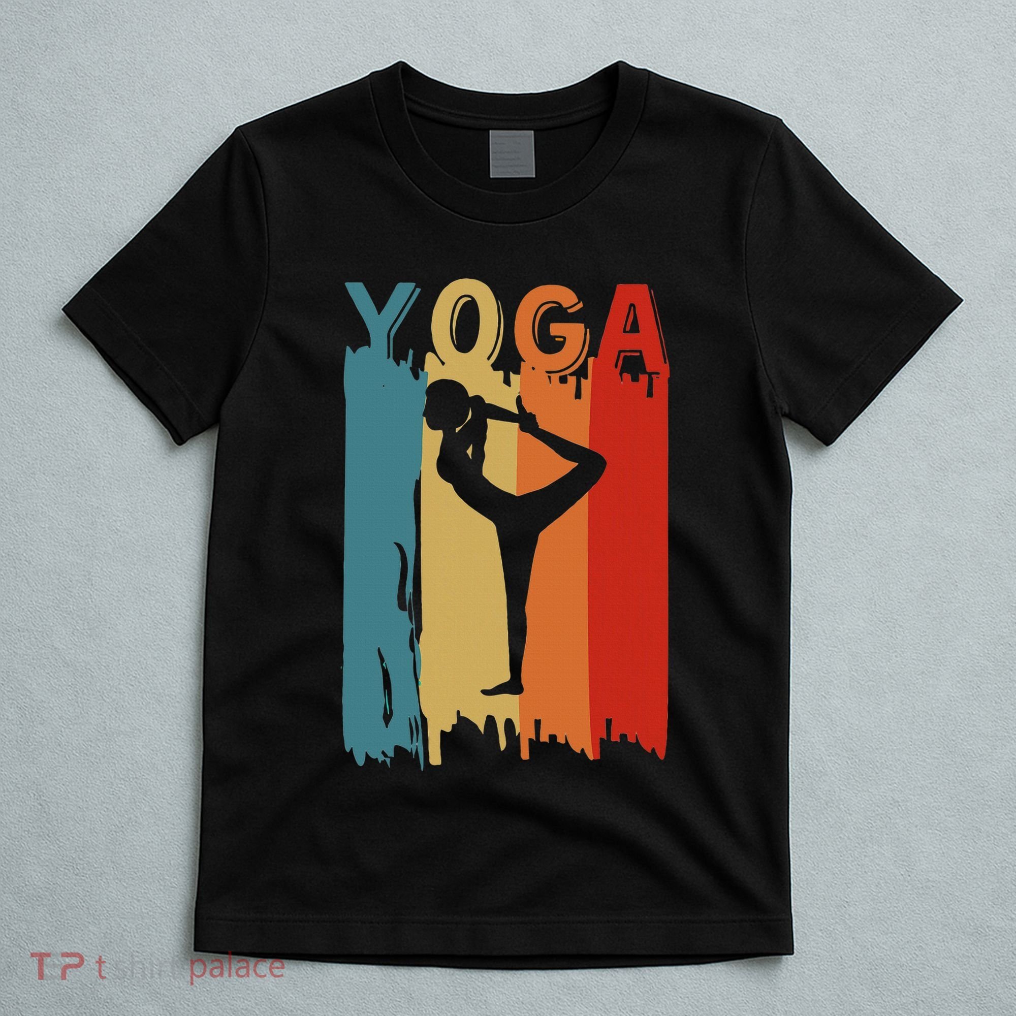 Yoga Silhouette Retro Vintage Mind Body And Soul T-Shirt