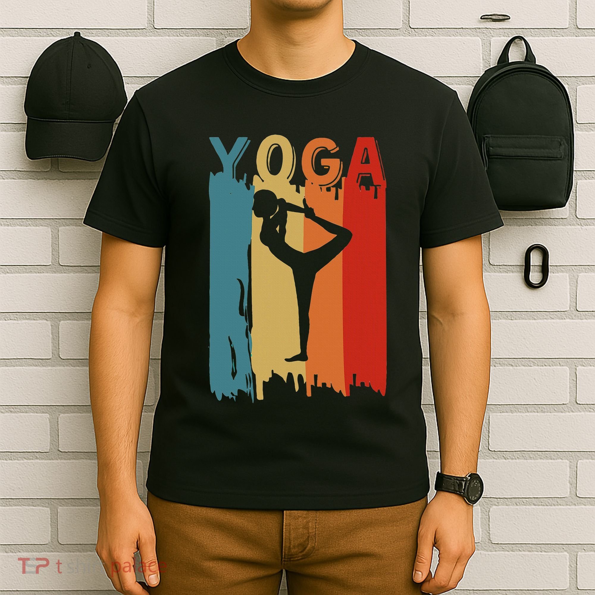 Yoga Silhouette Retro Vintage Mind Body And Soul T-Shirt
