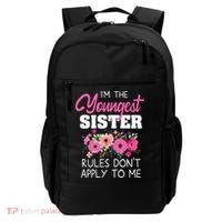 Youngest Sister Shirts Rules Dont Apply To Me Matching Backpack thumb 0