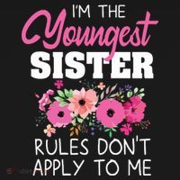 Youngest Sister Shirts Rules Dont Apply To Me Matching Women's Hoodie thumb 2
