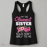 Youngest Sister Shirts Rules Dont Apply To Me Matching Women's Tank Top thumb 3