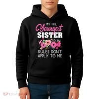 Youngest Sister Shirts Rules Dont Apply To Me Matching Kids Hoodie thumb 4