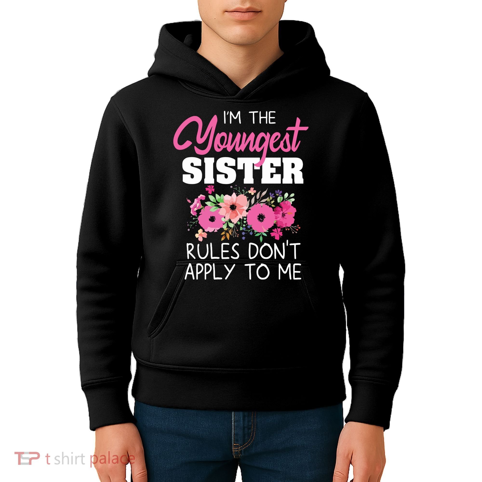 Youngest Sister Shirts Rules Dont Apply To Me Matching Kids Hoodie
