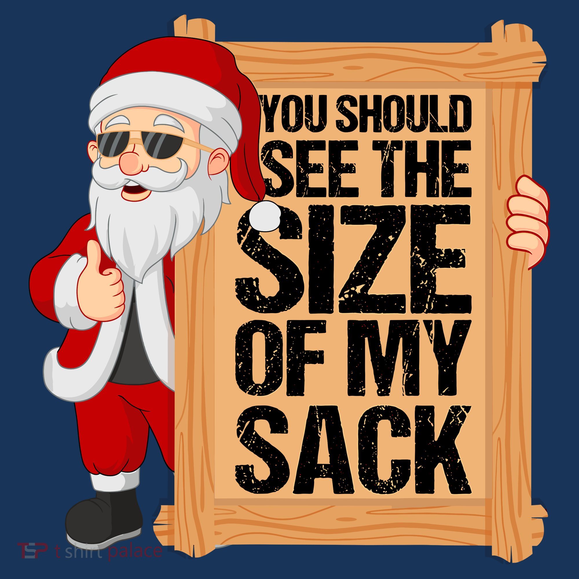 You Should See The Size Of My Sack Funny Santa Christmas T-Shirt